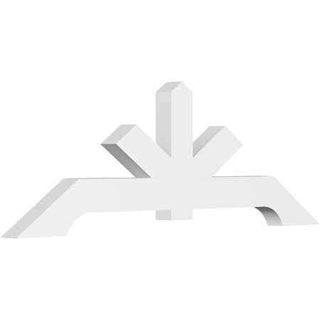 Ekena Millwork Vanguard Architectural Grade PVC Gable Bracket, 84"W x 28"H x 4"D x 6"F, 8/12 Pitch GBP084X28X0406VAN00